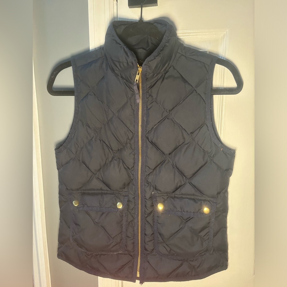 J. Crew Navy Blue Puffer Vest